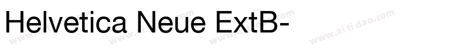 Helvetica Neue ExtB字体转换